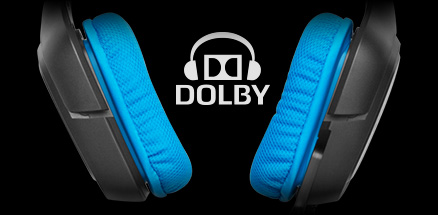 G430 earpieces and Dolby logo
