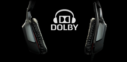 G35 earpieces and Dolby logo