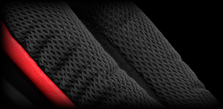 G230 ear cup close up of sports performance cloth covering
