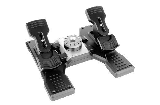 Image of Flight Rudder Pedals Professional Simulation Rudder Pedals with Toe Brake