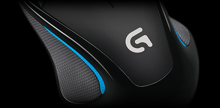 Left angled mouse emphasizing compact shape, comfort and durability